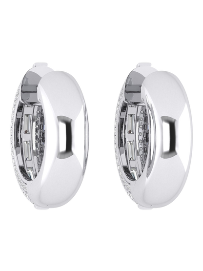 Earrings in 375 (9K) White Gold with Diamonds