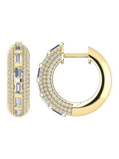 Earrings in 375 (9K) Yellow Gold with Diamonds