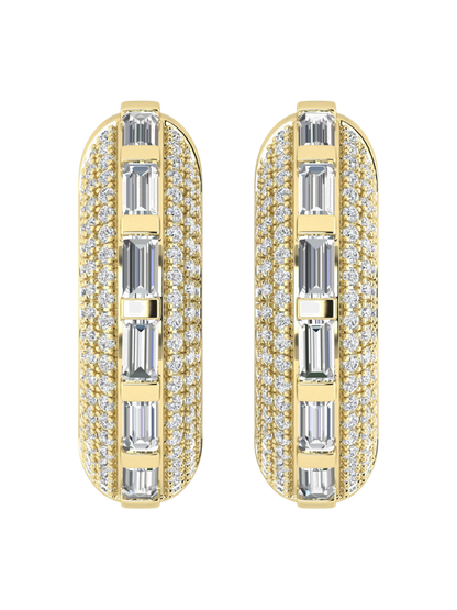 Earrings in 375 (9K) Yellow Gold with Diamonds