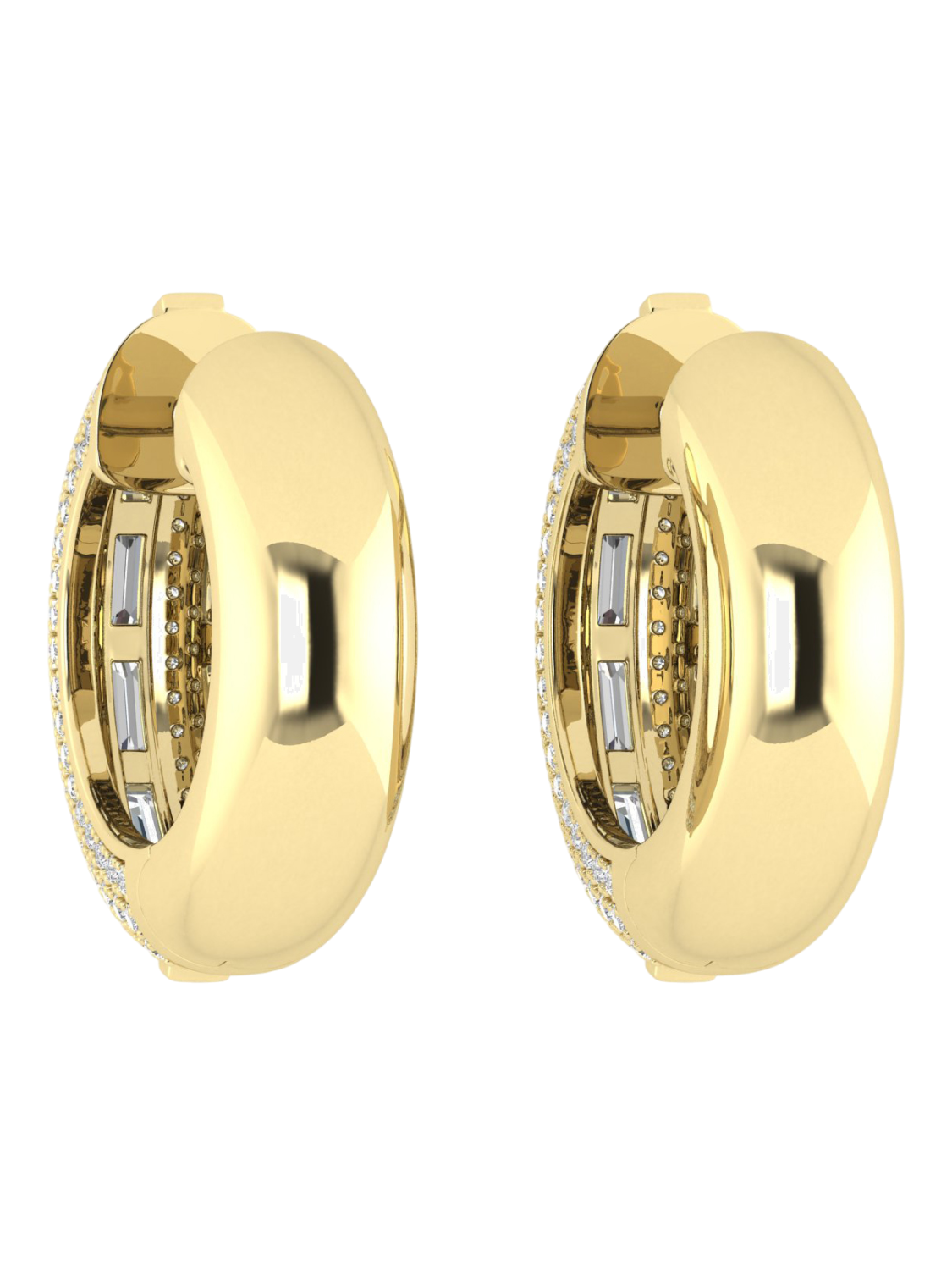 Earrings in 375 (9K) Yellow Gold with Diamonds