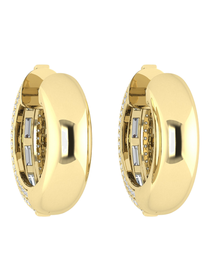 Earrings in 375 (9K) Yellow Gold with Diamonds