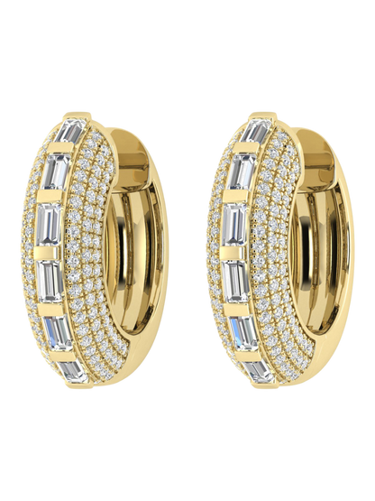 Earrings in 375 (9K) Yellow Gold with Diamonds