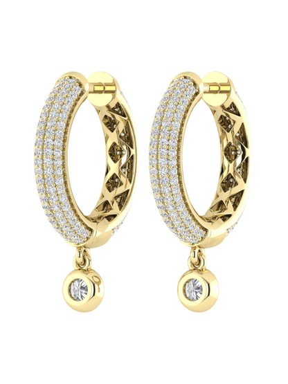 Earrings in 375 (9K) Yellow Gold with Diamonds