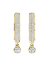 Earrings in 375 (9K) Yellow Gold with Diamonds