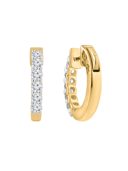 Earrings in 375 (9K) Yellow Gold with Diamonds