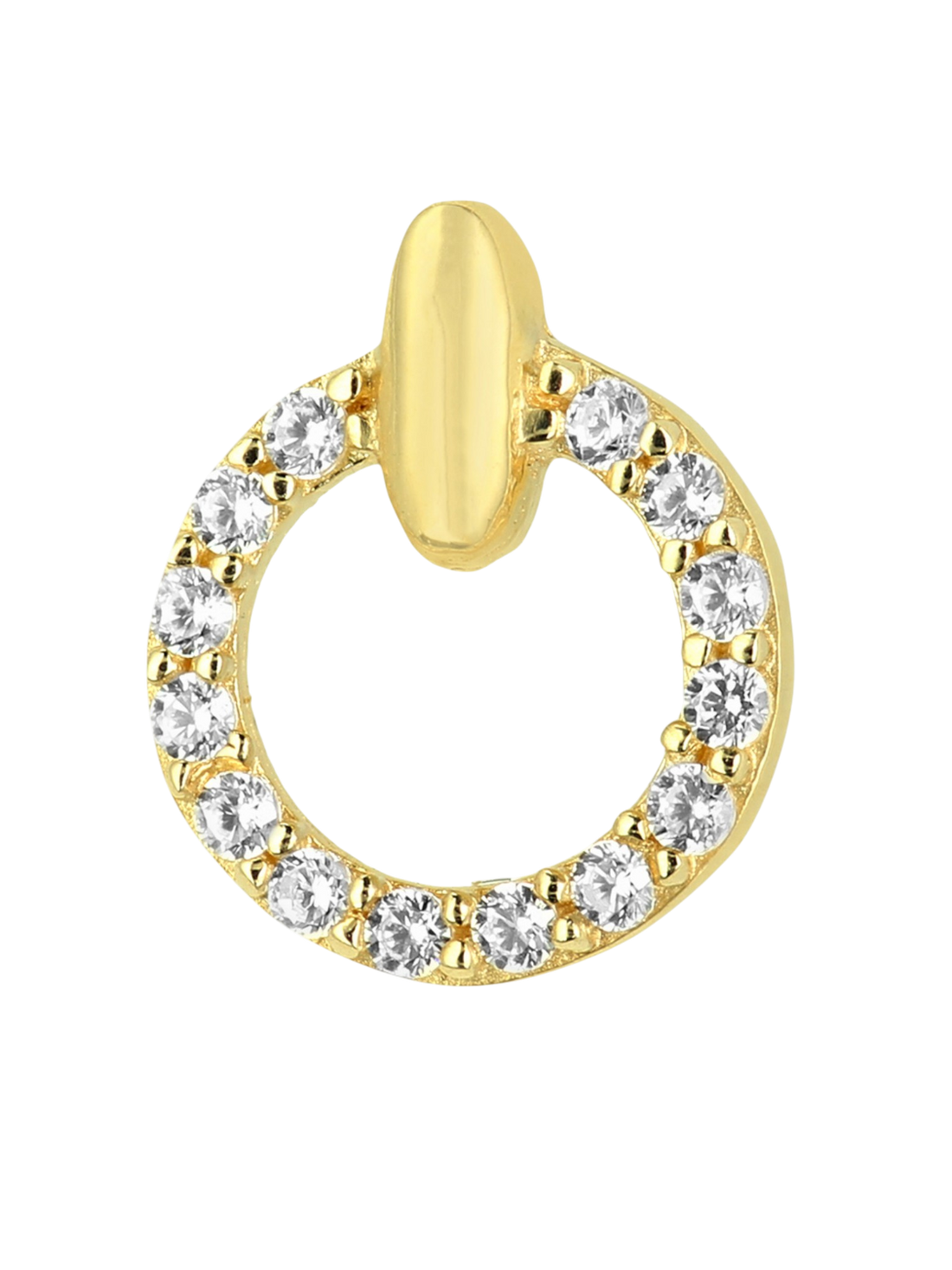 Stud earrings in 375 (9K) Yellow Gold with Cubic Zirconia