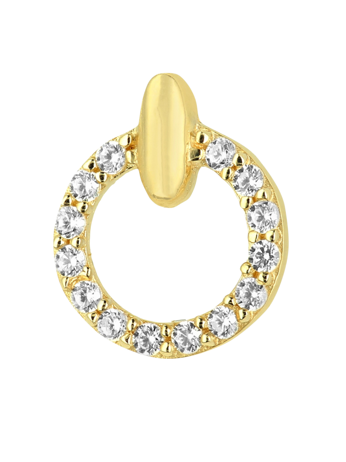 Stud earrings in 375 (9K) Yellow Gold with Cubic Zirconia