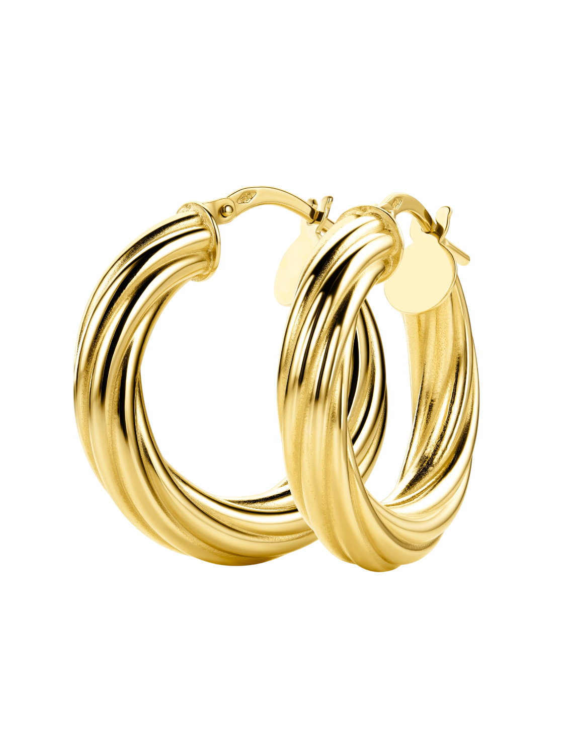 Hoop earrings in 585 (14K) Yellow Gold