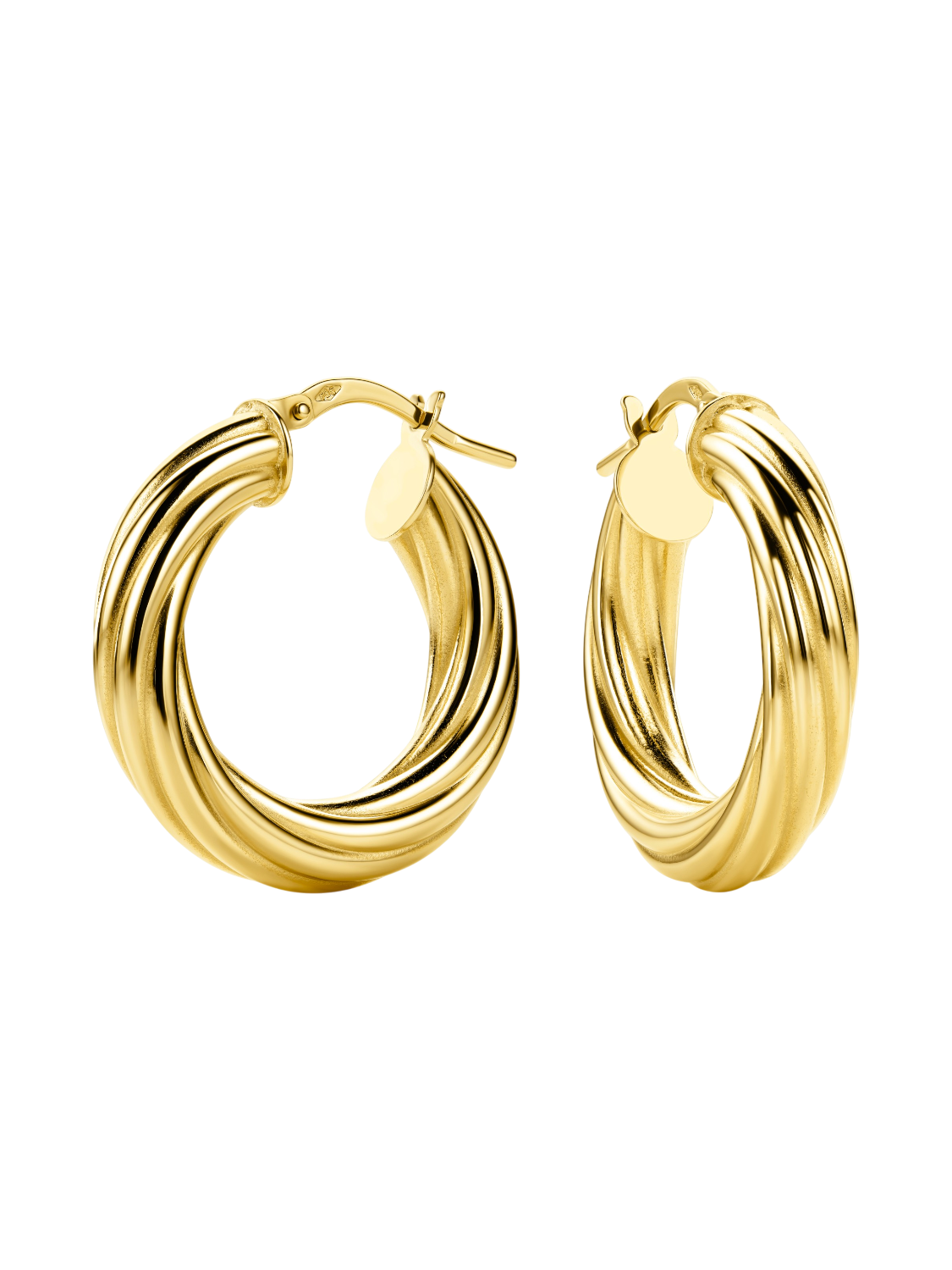 Hoop earrings in 585 (14K) Yellow Gold