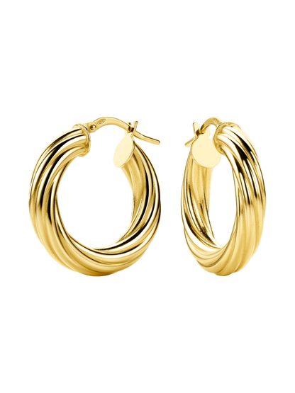 Hoop earrings in 585 (14K) Yellow Gold