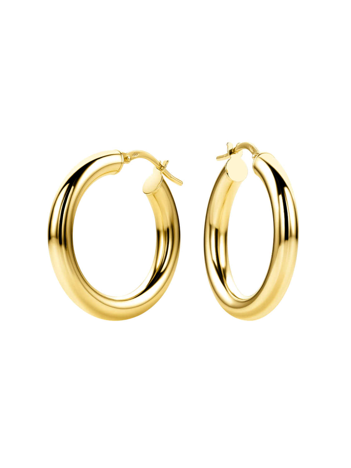 Hoop earrings in 585 (14K) Yellow Gold