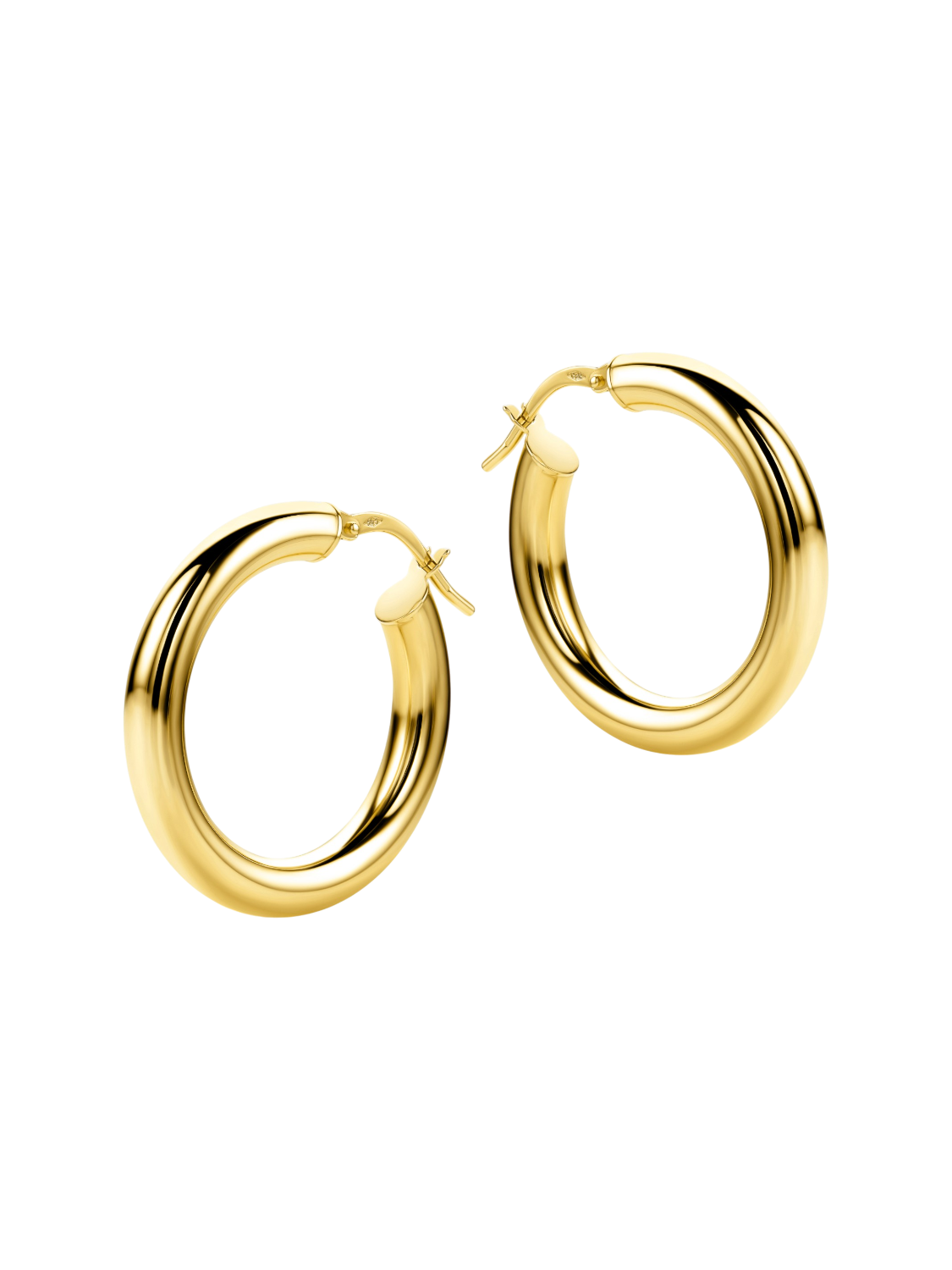 Hoop earrings in 585 (14K) Yellow Gold