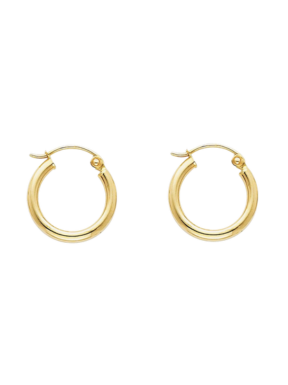 Hoop earrings in 585 (14K) Yellow Gold