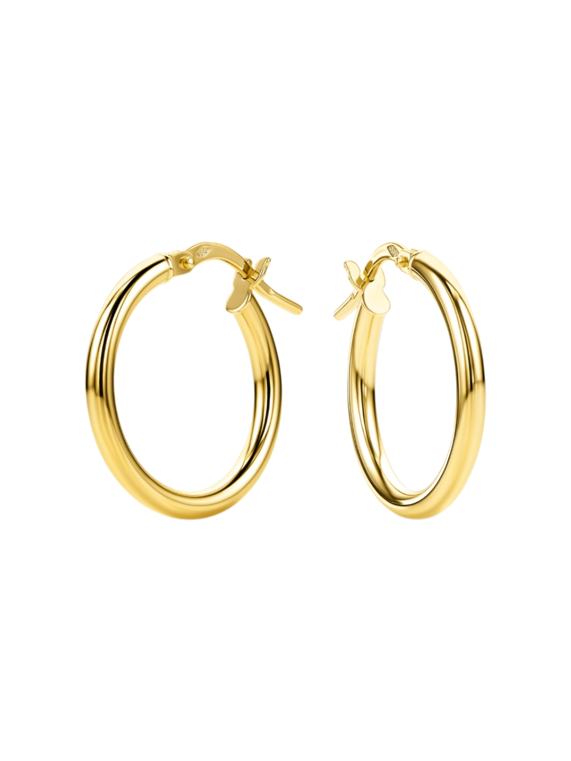 Hoop earrings in 585 (14K) Yellow Gold