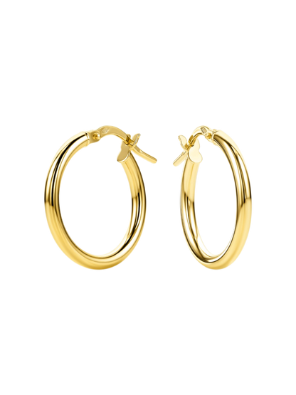 Hoop earrings in 585 (14K) Yellow Gold