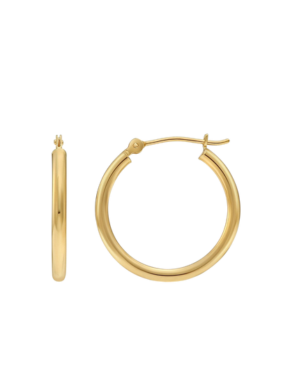 Hoop earrings in 585 (14K) Yellow Gold