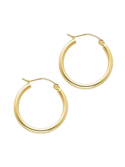 Hoop earrings in 585 (14K) Yellow Gold