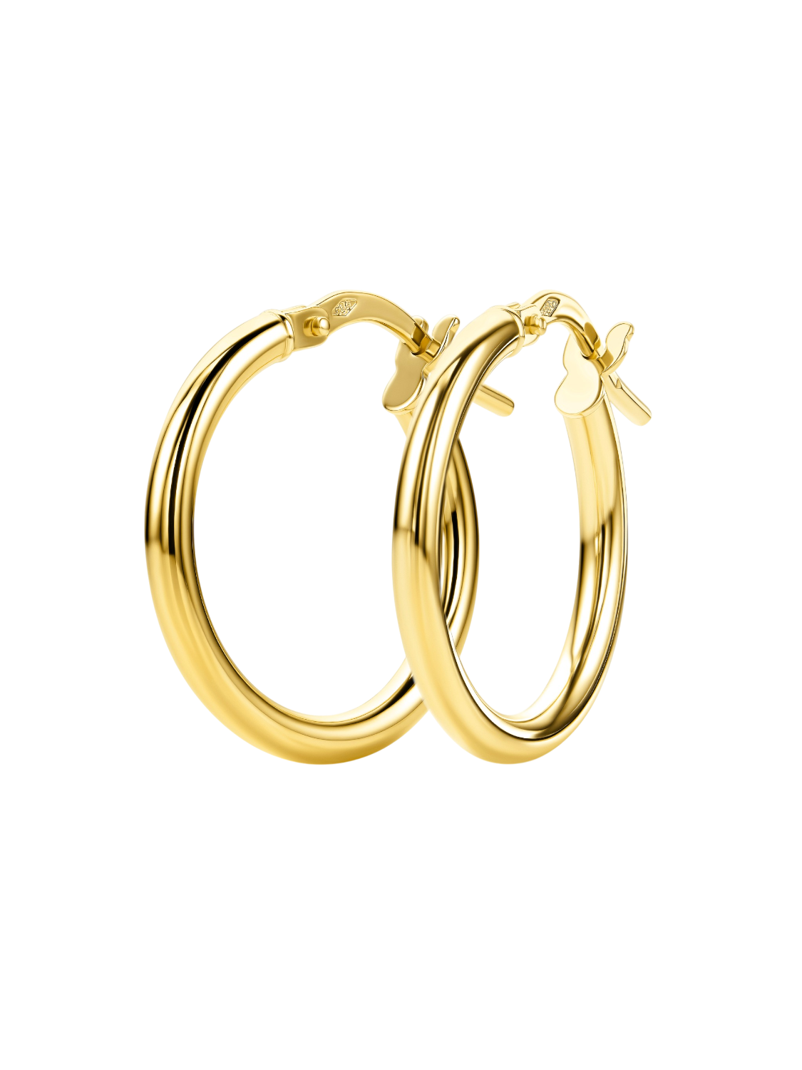 Hoop earrings in 585 (14K) Yellow Gold