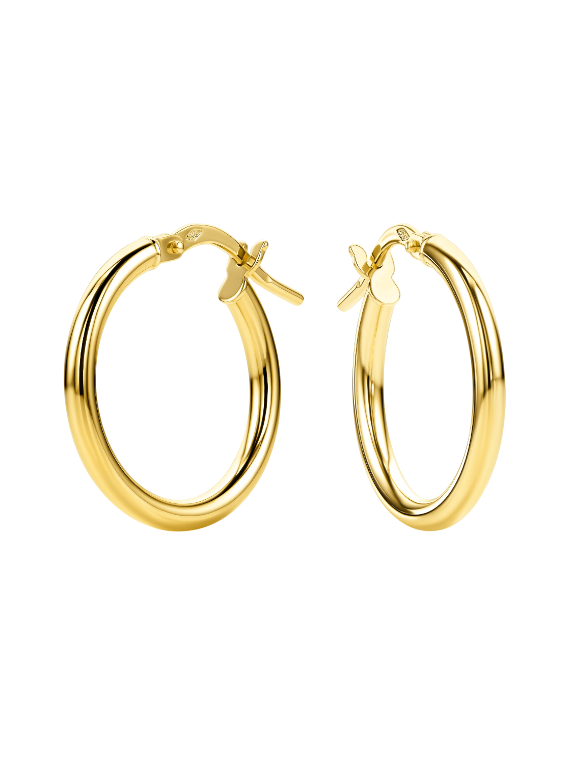 Hoop earrings in 585 (14K) Yellow Gold