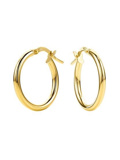 Hoop earrings in 585 (14K) Yellow Gold