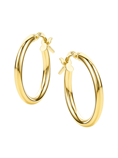 Hoop earrings in 585 (14K) Yellow Gold
