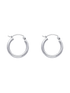 Hoop earrings in 585 (14K) White Gold
