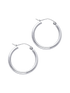 Hoop earrings in 585 (14K) White Gold