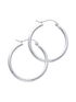 Hoop earrings in 585 (14K) White Gold