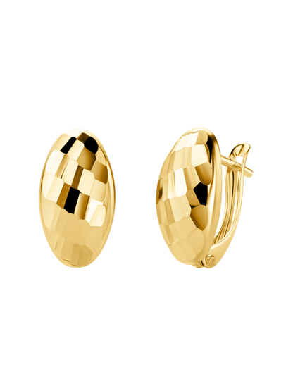Hoop earrings in 375 (9K) Yellow Gold