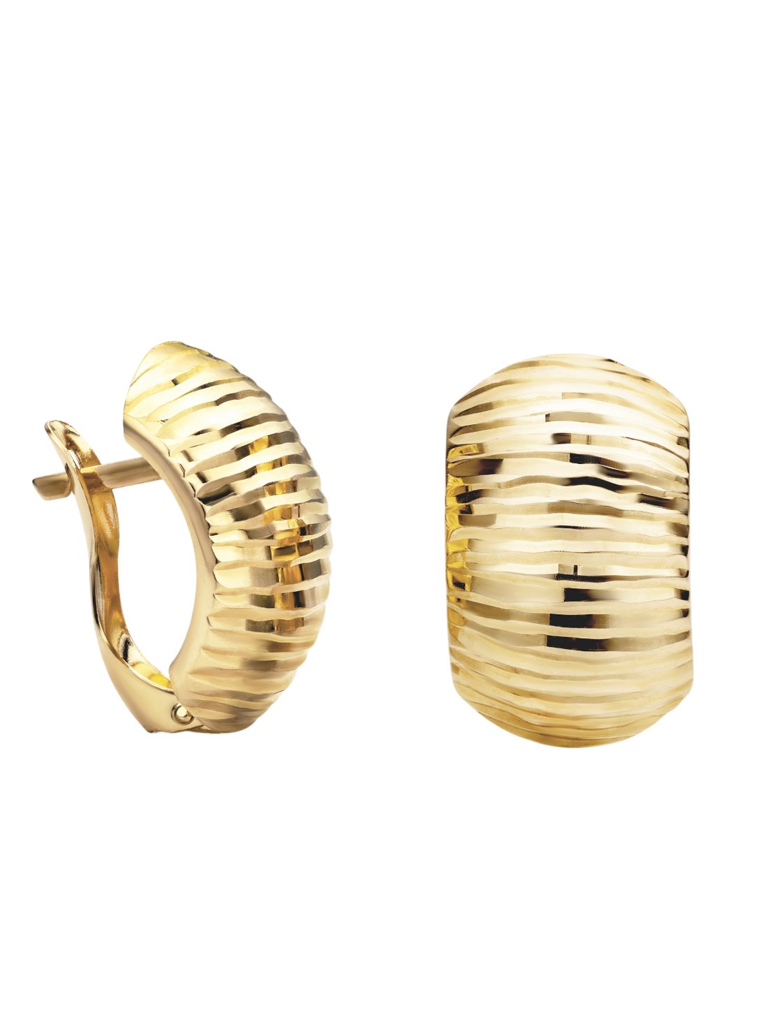 Hoop earrings in 375 (9K) Yellow Gold