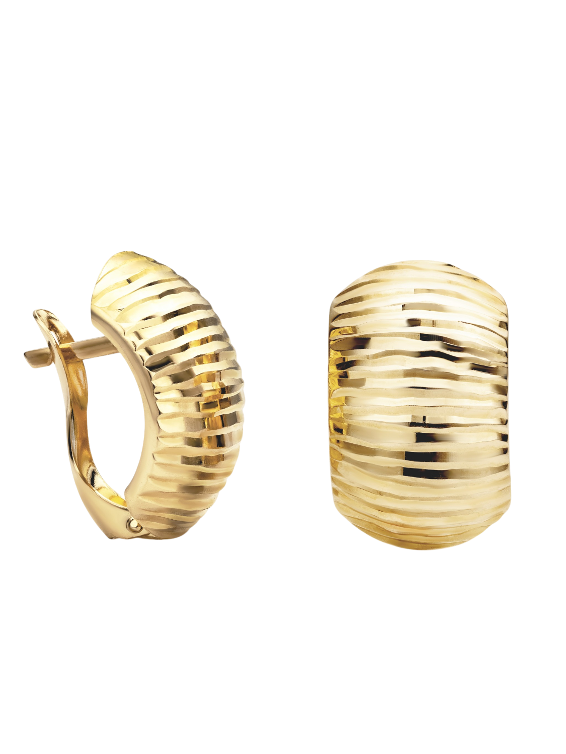 Hoop earrings in 375 (9K) Yellow Gold
