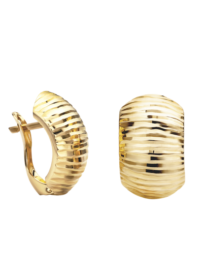 Hoop earrings in 375 (9K) Yellow Gold