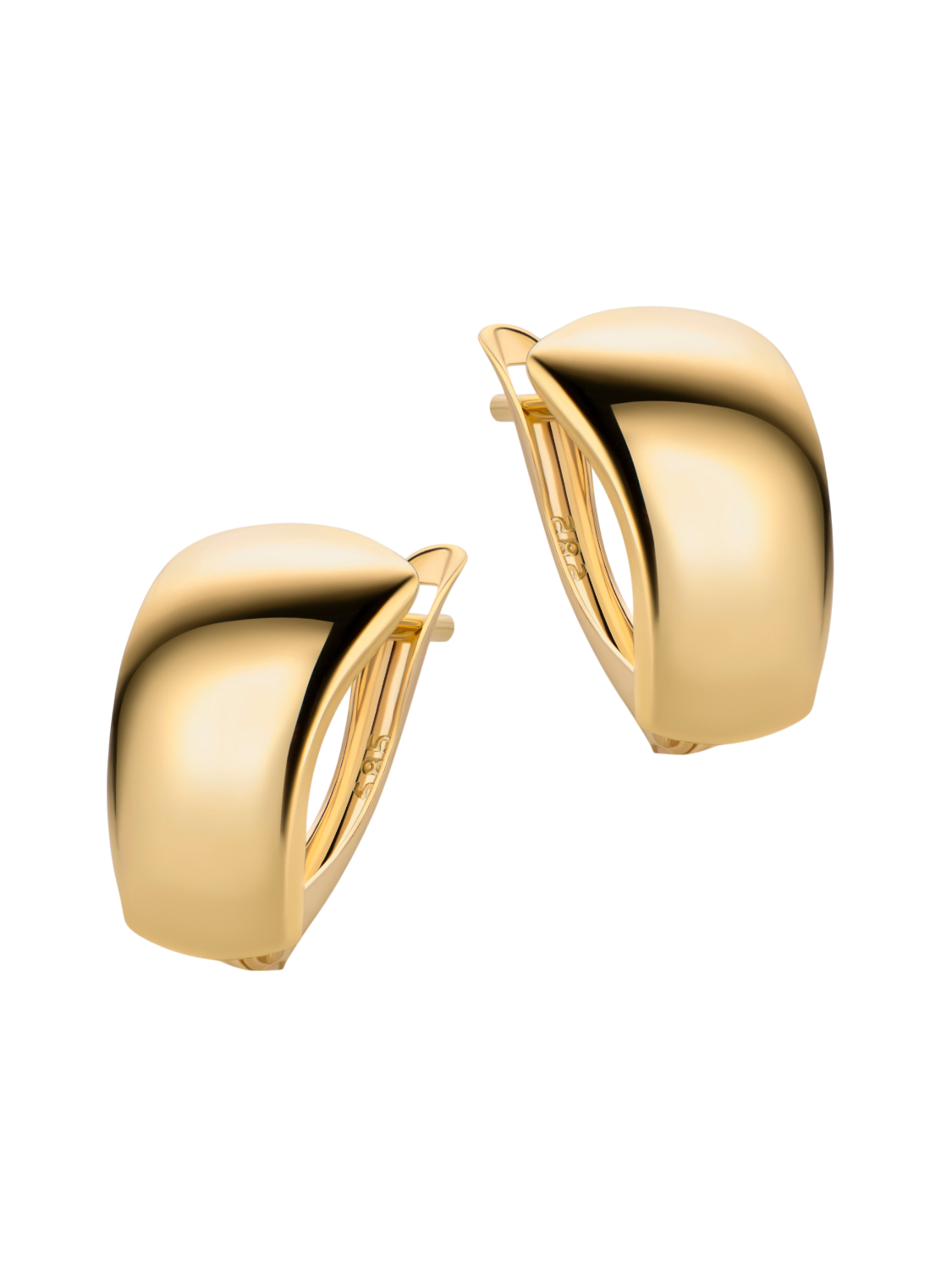Hoop earrings in 375 (9K) Yellow Gold