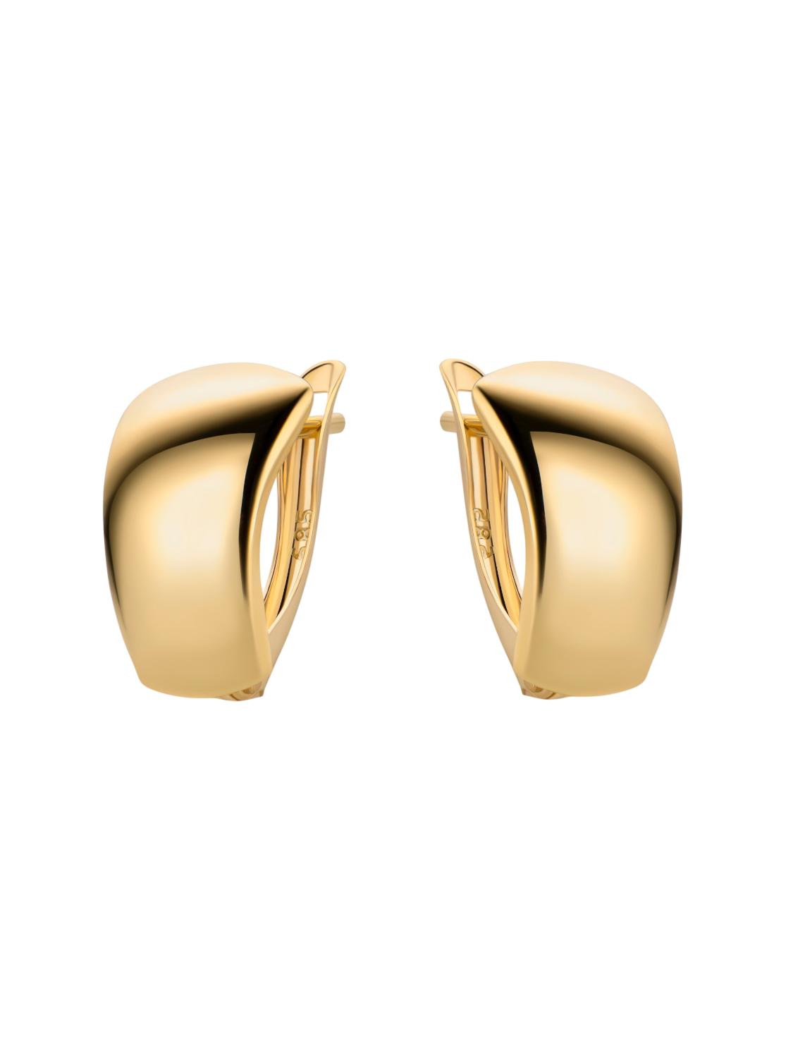 Hoop earrings in 375 (9K) Yellow Gold