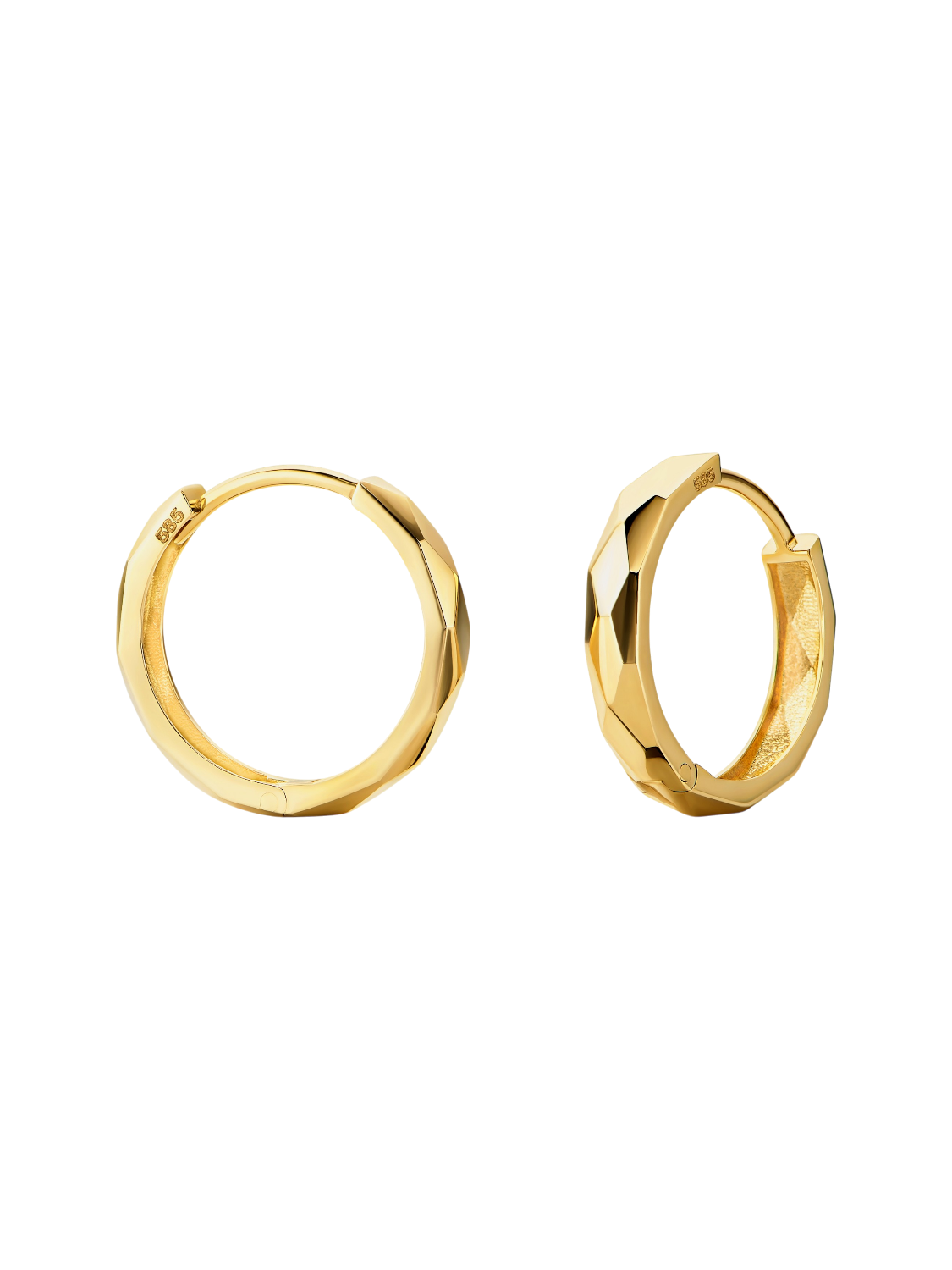 Hoop earrings in 375 (9K) Yellow Gold
