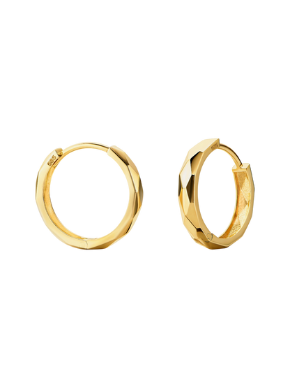 Hoop earrings in 375 (9K) Yellow Gold