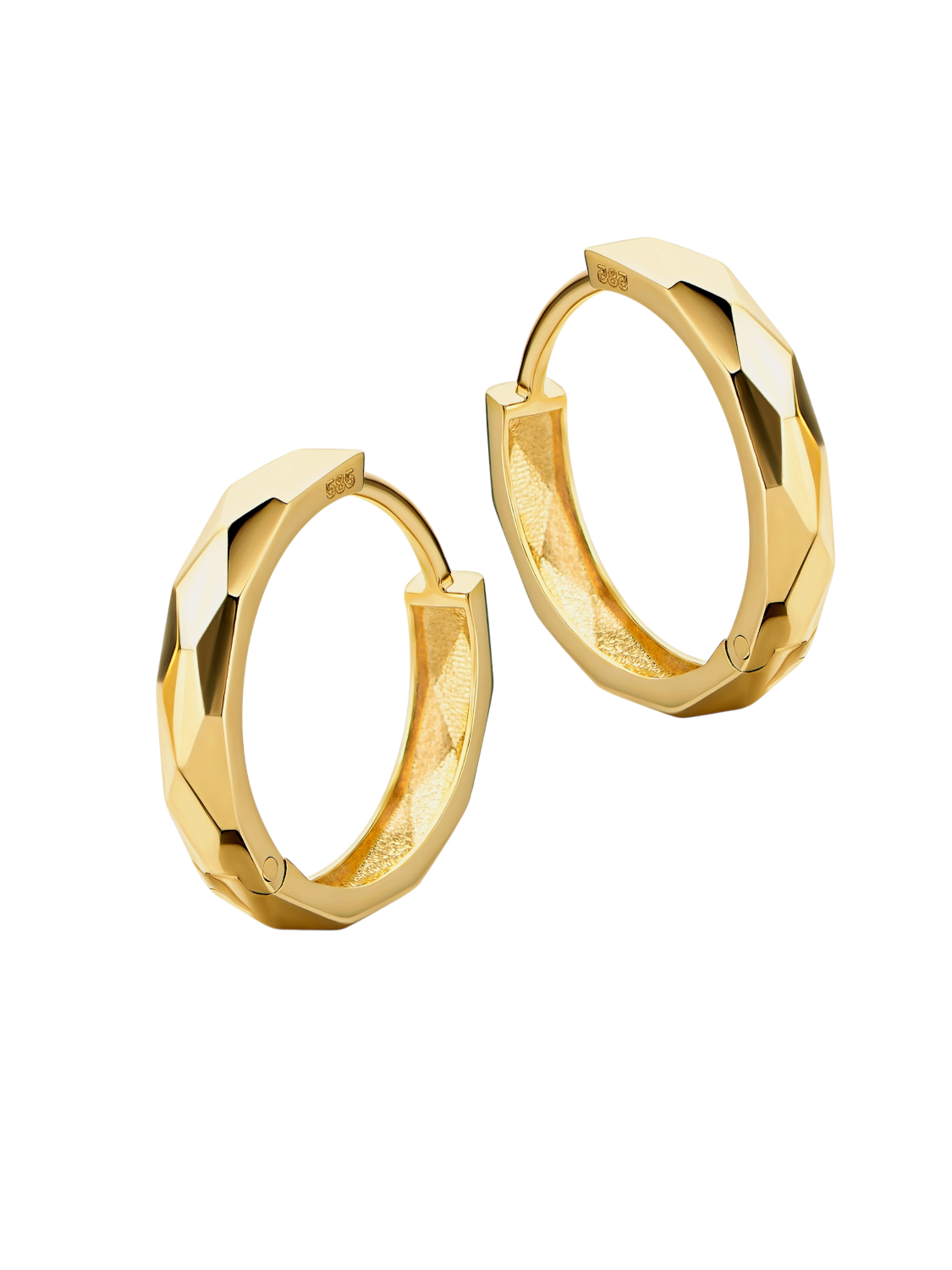 Hoop earrings in 375 (9K) Yellow Gold