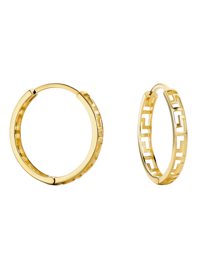 Hoop earrings in 375 (9K) Yellow Gold