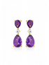Ohrhänger, mit Amethyst, 375 Gelbgold
