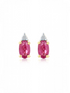 Ohrstecker, mit Rubin, 375 Gelbgold