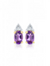 Ohrstecker, mit Amethyst, 375 Gelbgold