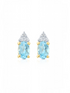 Ohrstecker, mit Blautopas, 375 Gelbgold