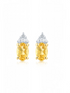 Ohrstecker, mit Citrin, 375 Gelbgold