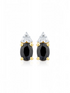 Ohrstecker, mit Saphir, 375 Gelbgold