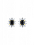 Ohrstecker, mit Saphir, 375 Gelbgold