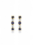 Creolen, mit Saphir, 375 Gelbgold