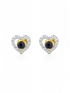 Ohrstecker, mit Saphir, 375 Gelbgold
