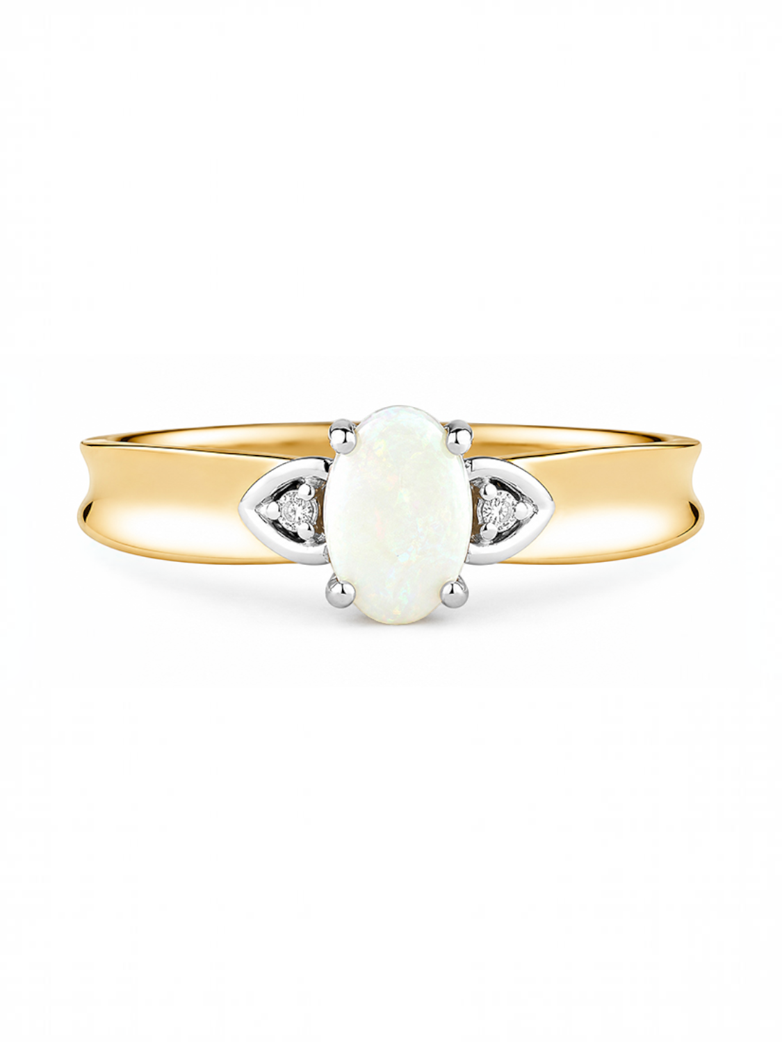 Ring, mit Opal, 375 Gelbgold
