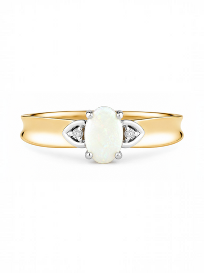 Ring, mit Opal, 375 Gelbgold