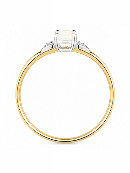 Ring, mit Opal, 375 Gelbgold